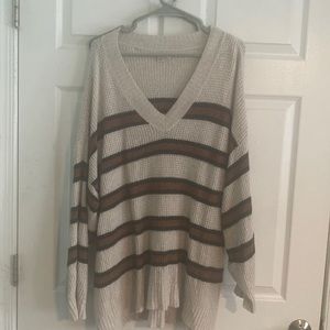 Oversized striped sweater